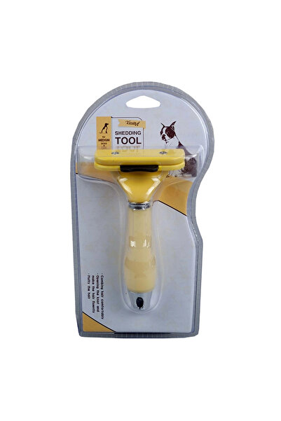 Yingte مشط للحيوانات الأليفة بمقبض من السيليكون مقاس 15.5×8.5×5 سم: فرشاة تدل...