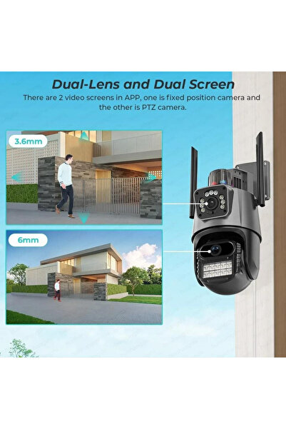 Closeli Surveillance Camera,PTZ Security Camera Dual Lens,CCTV Camera,Outdoor Camera,Security Camera