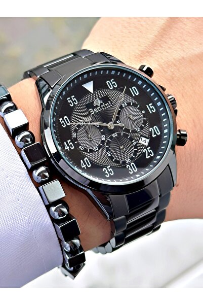 Bentini Men's Wrist Watch – Functional, Steel Band, Waterproof, 2-Year Warranty
