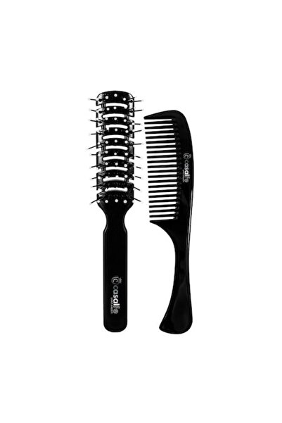 CASALFE C Σετ βούρτσας και χτενιού με αερισμό, μαύρο, Casalfe 1011