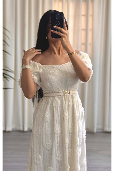 SELSAL Off-shoulder midi dress