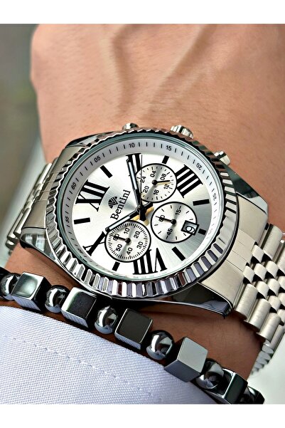 Bentini Men's Wrist Watch – Functional, Steel Band, Waterproof, 2-Year Warranty