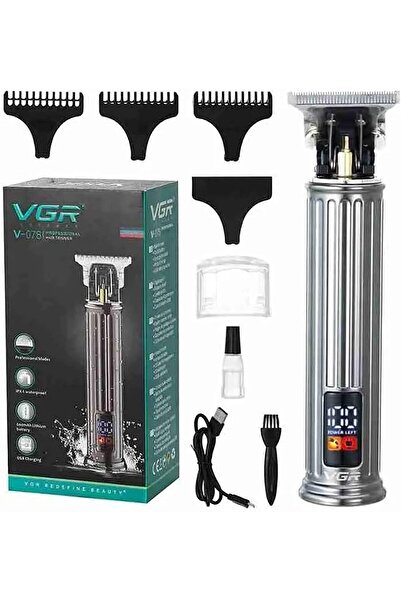 VGR V-078 Professional Pro Li Outliner Rechargeable Electric Cordless Hair Clippers Waterproof IPX4