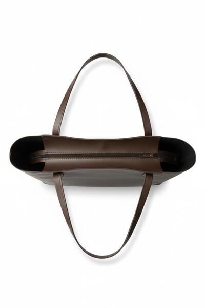 CELESTIAL COLLECTION Valleria Acıkahve Large Size Zippered Hand and Shoulder Bag