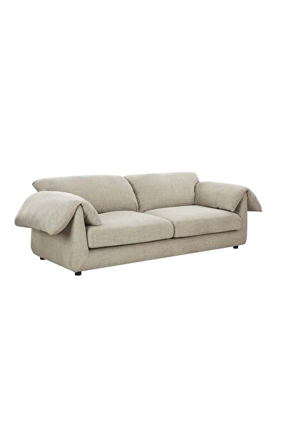 Danube Home Khiara 3 Seater Fabric Sofa - Grey, Engineered Wood, 240x97x80cm, 2 Years Warranty, Stylish Comfort