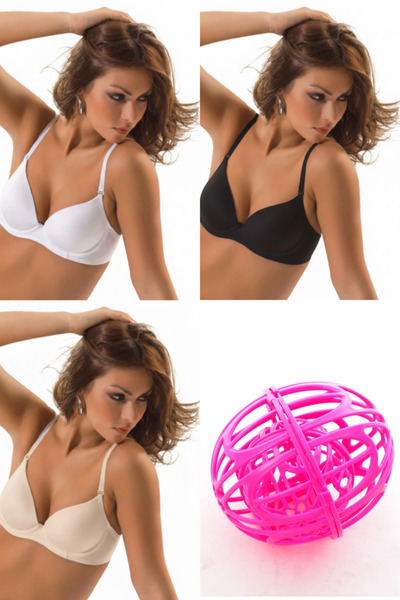 Le Jardin 7010 Belle 3-Piece Eco Pack (Black-White-Tan) + Gift Bra Set