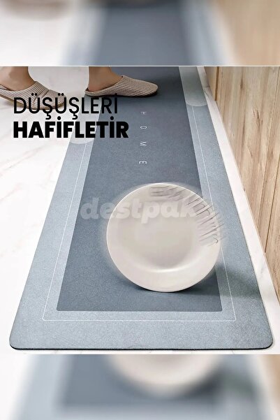 Destpak Long Size Water Absorbent Mat - 38X150Cm - Bathroom Kitchen Mat - Extra Thick - 5mm Thickness