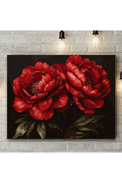 Pictorul Fericit Flori pereche - Pictură pe numere