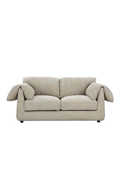 Danube Home Khiara 2 Seater Fabric Sofa - Grey, Engineered Wood, 182x97x80cm, 2 Years Warranty, Stylish Design