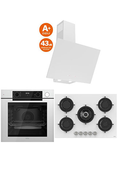 Ferre STEAM PLUS 75 SERİSİ 3LÜ CAM ANKASTRE SET (QEP64CB-RS036-D078-SA)