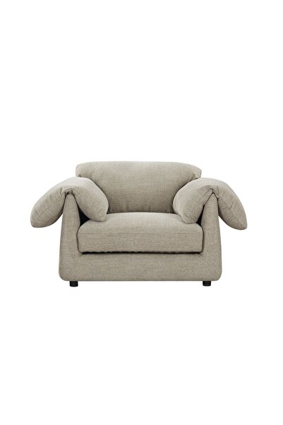 Danube Home Khiara 1 Seater Fabric Sofa - Grey, Engineered Wood, 133x97x80cm, 2 Years Warranty, Stylish Comfort