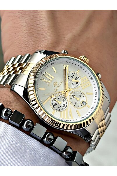 Bentini Men's Wrist Watch – Functional, Steel Band, Waterproof, 2-Year Warranty