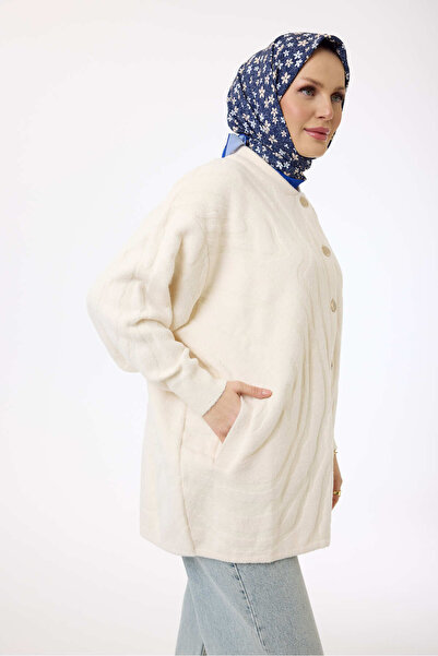 My City 44034 - Stylish Comfortable Buttoned Soft Women's Knitwear Long Cardigan