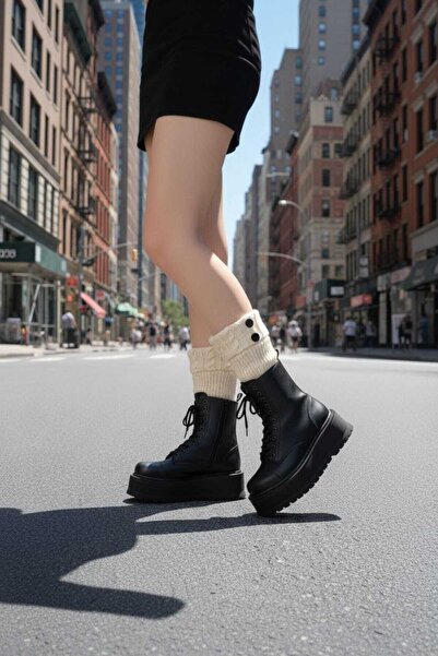 Mood Agenda Γυναικείο πλεκτό κολάν με μοτίβο με κουμπιά