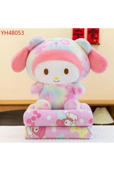SANRIO My Melody Velvet Doll and Blanket Set - Tie-Dye Multicolor