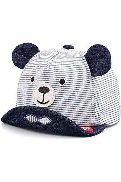 Generic Baby Cotton Sun Baseball Hat with Cute Bear/Duck Design, Adjustable, Blue (6-15 months)