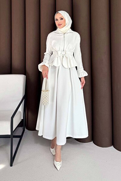 Melike Tatar Scuba Skirt Suit 32-3728