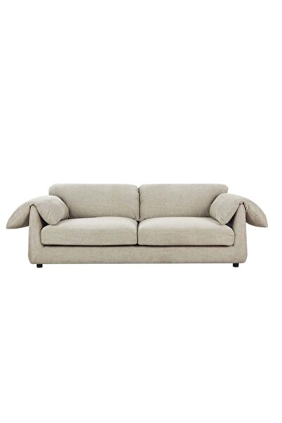 Danube Home Khiara 3 Seater Fabric Sofa - Grey, Engineered Wood, 240x97x80cm, 2 Years Warranty, Stylish Comfort