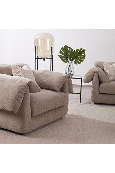 Danube Home Khiara 3 Seater Fabric Sofa - Grey, Engineered Wood, 240x97x80cm, 2 Years Warranty, Stylish Comfort