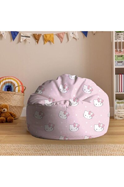 Danube Home Hello Kitty Poly Cotton Duck Printed Bean Bag - 50x80 cm - Fun Seating for Kids, Made in UAE