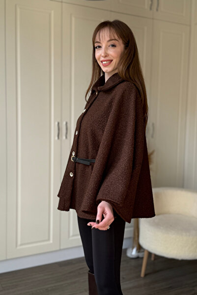 Dilay Gökoğlu Butik Detachable Belt Boucle Poncho