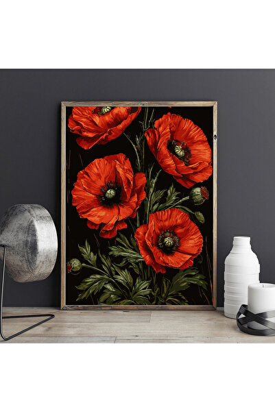 Pictorul Fericit Maci sângerii - Pictură pe numere