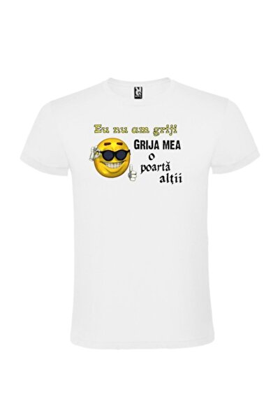 CRD PRINT Personalized unisex T-shirt "I have no worries, others carry my worries", White, size XL,