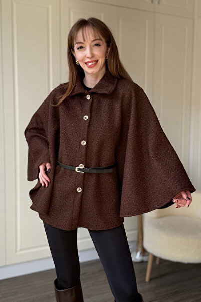 Dilay Gökoğlu Butik Detachable Belt Boucle Poncho