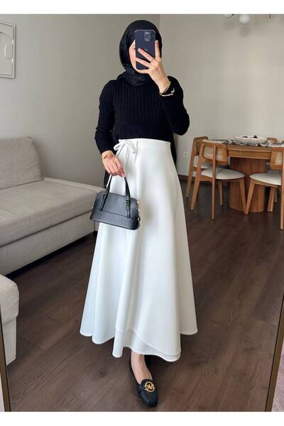 Thebomb Olga Anvelop Scuba Tie-Up Skirt