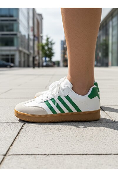 HTWD Women's Men White Green Casual Sneakers