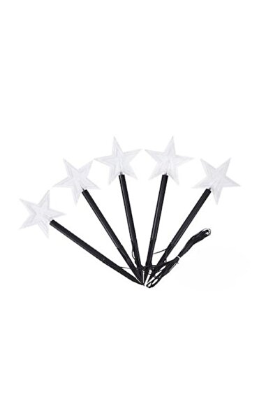 Flippy Set de 5 lămpi LED cu baterii model Star pentru grădină exterioară, Fl...