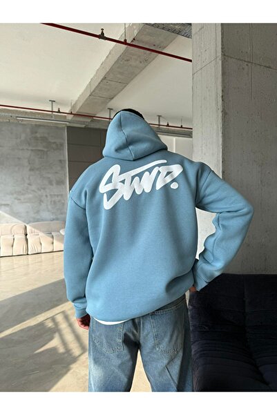 Flaubert -erkek kapşonlu baskılı stw1 sweat Kaliteli 3 iplik kumaş modern ove...