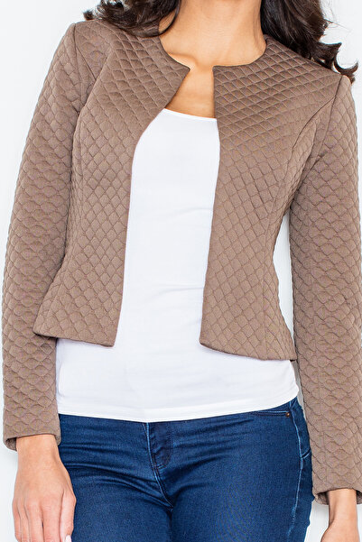 Figl Beige short jacket without buttons - short jacket M218 size XL