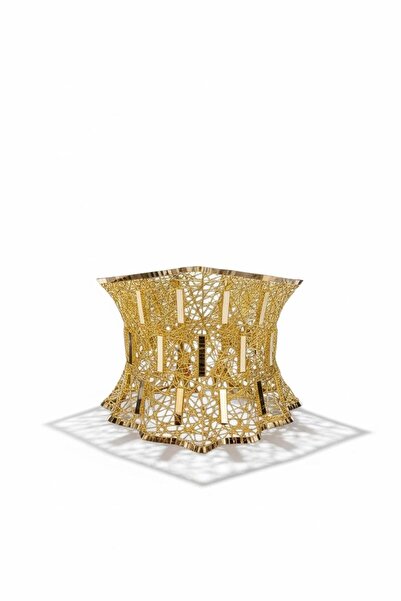 Çgk Çiğdem Gürel Kuyumculuk ÇGK Kadın Şık Çizgi Motifli 5cm Tül Altın Bilezik