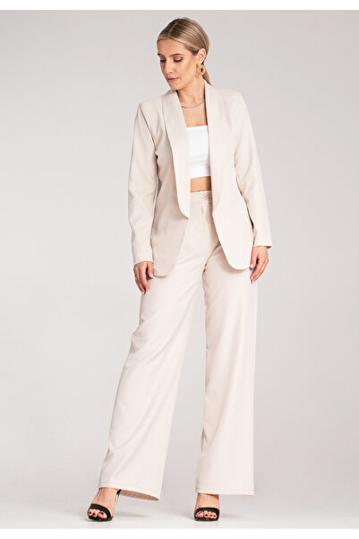 Figl Tailored jacket - Elegant women's jacket - Light beige jacket M1175 size L/XL