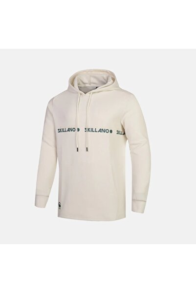SKILLANO Regular fit winter pullover with drawstring hood and open front pocket. 60% cotton, 40% polyester.