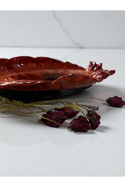 Pelince Epoxy Handmade Feather Serving Tray |   Jewelry Tray & Keychain Organizer |   24 cm