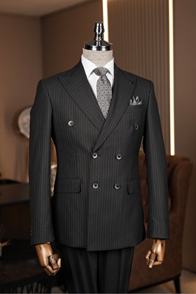Terzi Ayhan Classics Double Breasted Striped Suit