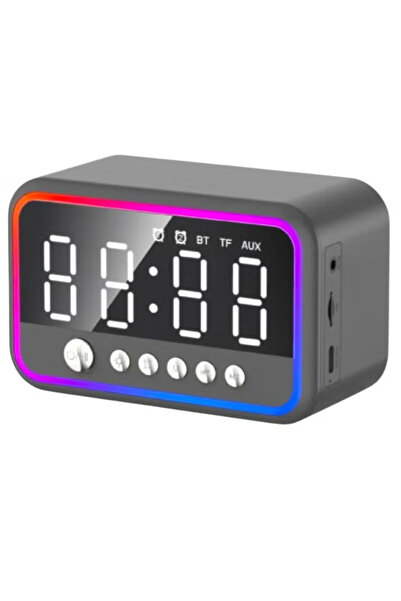 DLC RGB Digital Alarm Clock Bluetooth Speaker USB Charging Port for Bedroom & Travel