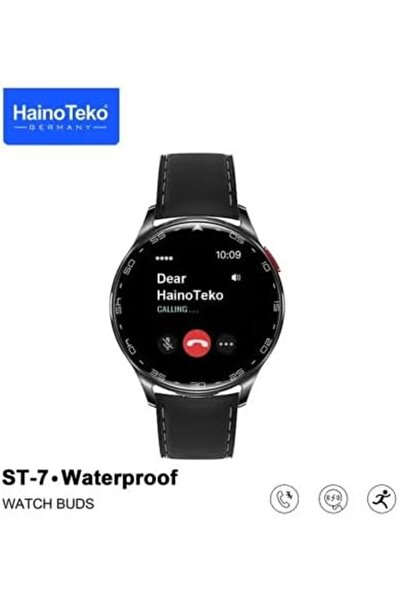 HAINOTEKO ST-7 Waterproof Smart Watch with Integrated Earbuds (Black)