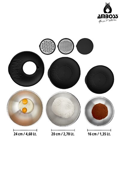 Amboss 11 pcs-10L Stainless Steel Pressure Cooker + with 9 pcs satin bowl set