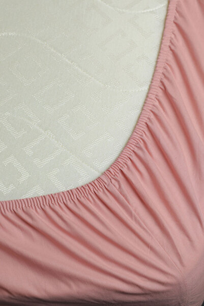 FAVORA 100% Cotton Ranforce Premium Double Elastic Sheet Set - Powder