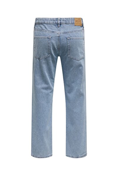 Only & Sons Onsedge Straight 4618 Ey Box Pim Jeans Men's Blue Denim Trousers - 22034618