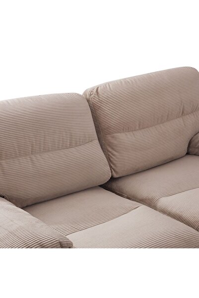 Danube Home Fred 2 Seater Fabric Sofa - Light Brown, Engineered Wood, 186x104.5x91cm, 2 Years Warranty