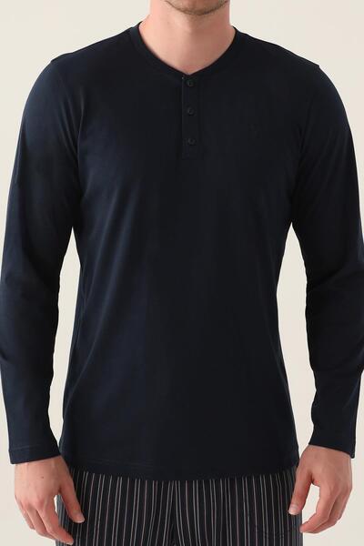 Arnetta Uzunkol Kuutulu Men's Pajama Set, 100% Cotton, Big Size Men's Pajama Set