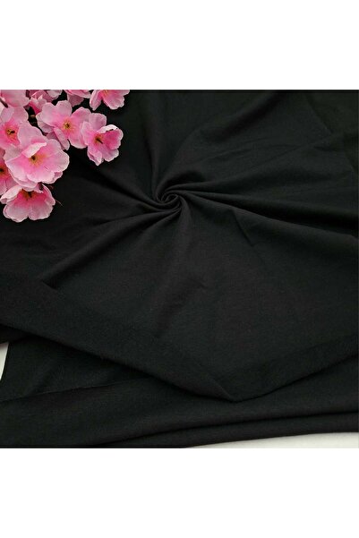 Kaf Kumaş Siyah Eşofman Takımı Dikimi için Hazır Set: 250x180 cm İki İplik + 100x70 cm Ribana Kumaş