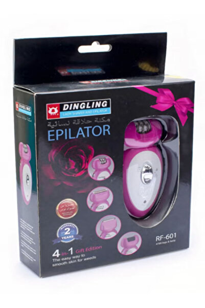 Dingling 4 In 1 Gift Edition RF-601 Women's Shaver – Whole Body Hair Removal Machine Pink Color