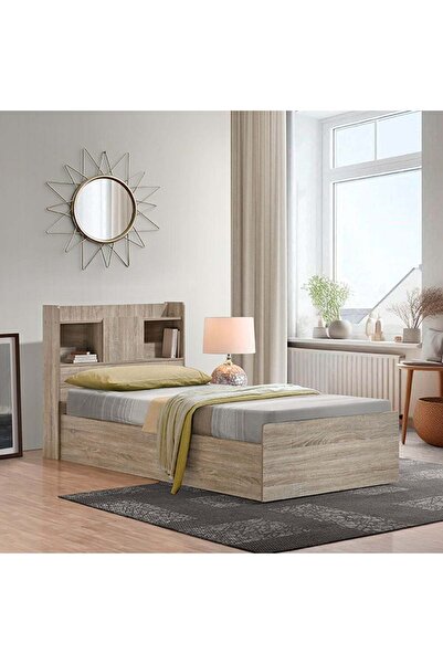 Danube Home سرير أطفال فاخر بمقاس 120×200 سم من خشب البلوط الفرنسي سونوما - أنيق ومتين مع مساحة تخزين - ضمان لمدة عامين