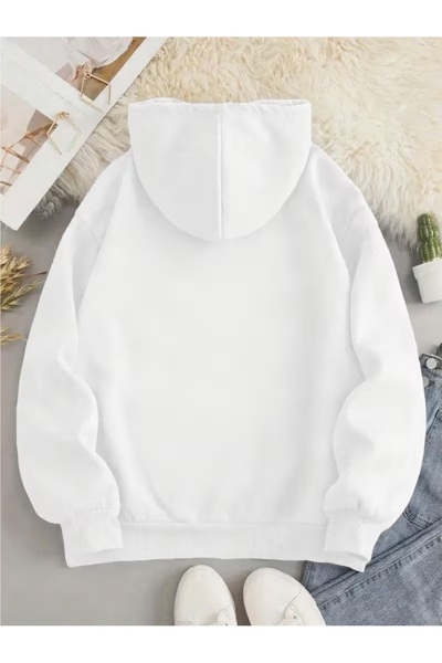 Agolady Büyük Beden Battal Beden 3 İplik Oversize Kapşonlu Sweatshirt
