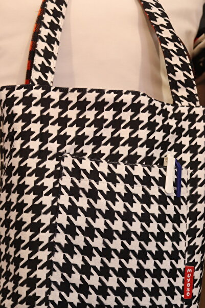 vipceyiz Houndstooth Pattern Winter Shoulder Bag